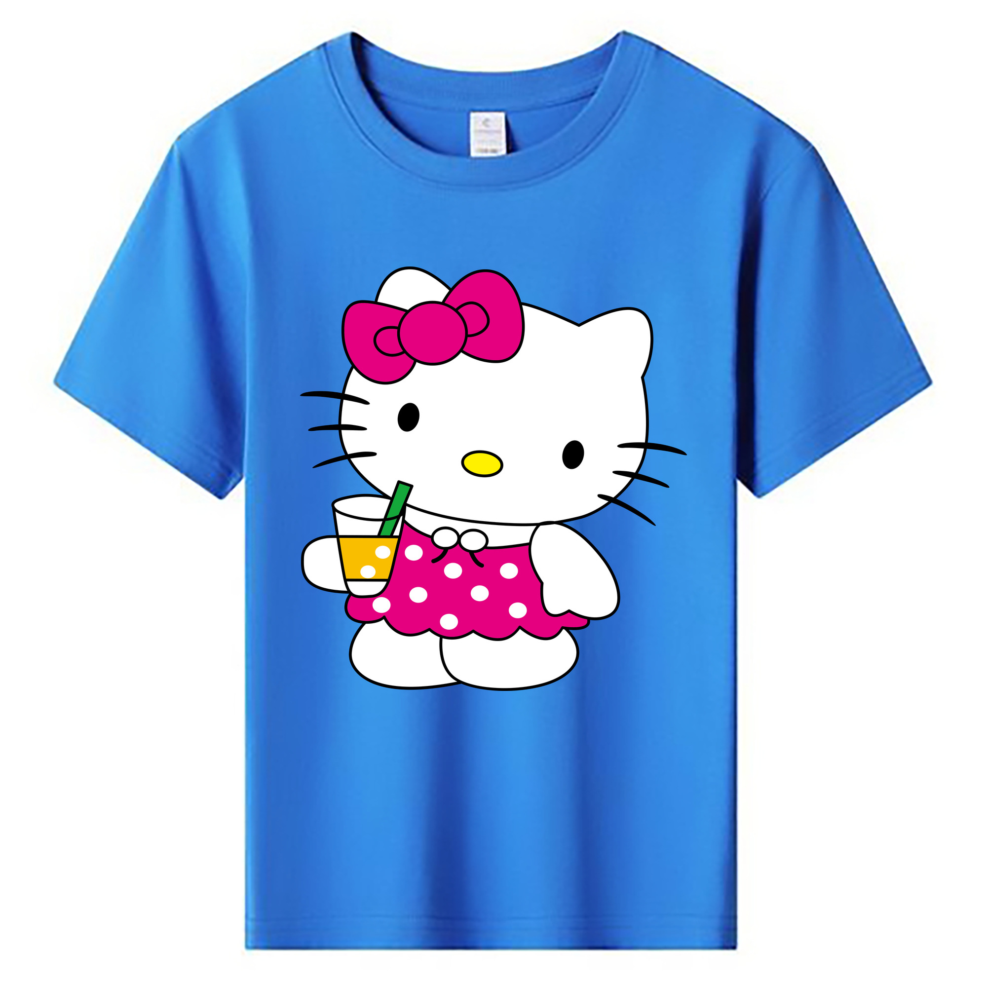 （画像用） Hello Kitty ハローキティ 綿100％キッズTシャツ（フロントプリント）